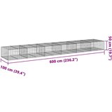  Gabionska košara s poklopcem 600x100x50 cm pocinčano željezo | shoptok.hr