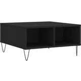 Maison Chic Klubska mizica - kavna mizica - Nizka mizica črna 60x60x30 cm inženirski les, (21754814) | Shoptok.si