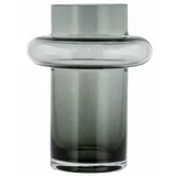 Lyngby Glas Vaza iz sivega stekla Tube, višina 20 cm