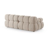 Micadoni Kremno bela žametna sedežna garnitura 188 cm Bellis – | Shoptok.si