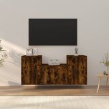 The Living Store Komplet TV omaric 3-delni dimljen hrast konstruiran les - Komplet TV Omaric, (21374131) Cene