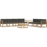  Set vanjskih sofa s jastukom 7 pcs Bijela i antracit | shoptok.hr