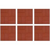  Kamen za hodanje 6 pcs Crvena 40,5 x 40,5 x 2 cm Guma | Eponuda.com