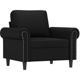  The Living Store Fotelj črn 60 cm umetno usnje - Enosed, (21450880) | Shoptok.si