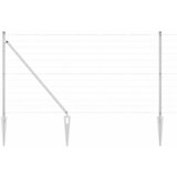 vidaXL Evropska Ograja s 13 klinastimi stebri 1.2x25 m Cinkano jeklo | Shoptok.si