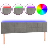 Posteljno vzglavje svetlo sivo 180x5x78/88 cm žamet, (20792888) | Shoptok.si