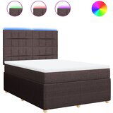 Maison Chic Box spring postelja - Vzmetna postelja z vzmetnico temno rjav 140x190 cm blago SL17209, (21895025) | Shoptok.si
