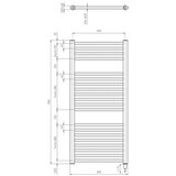 Aqualine kupatilski električni radijator direct-e 400W 96x60 cm mat crne boje | Eponuda.com