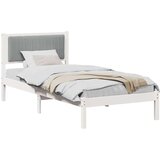 vidaXL Krevetni okvir s tapiciranim uzglavljem Svijetlo siva | shoptok.hr