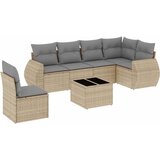  7-dijelni set vrtnih sofa od poliratana s jastucima bež | shoptok.hr