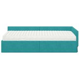  Kotni okvir postelje z matrico Drugo 2 pcs Turkizna Žamet, (5000124138) | Shoptok.si