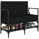  Klupa za cipele crna 85,5x42x57,5 cm od konstruiranog drva | shoptok.hr