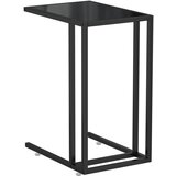 Furnova Računalniška stranska mizica črna 50x35x65 cm kaljeno steklo, (21914789) | Shoptok.si