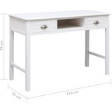  Pisaći stol bijeli 110 x 45 x 76 cm drveni | shoptok.hr