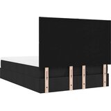 vidaXL Otomanski posteljni okvir z vzmetnico črn 140x190 cm blago | Shoptok.si