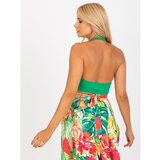Fashion Hunters RUE PARIS green backless ribbed top | Shoptok.si