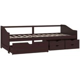vidaXL trosjed/ležaj s ladicama tamnosmeđi 90 x 200 cm od borovine | shoptok.hr