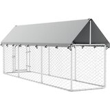 Vanjski kavez za pse s krovom 400 x 100 x 150 cm | shoptok.hr