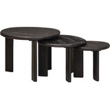  Stolovi za kavu na sklapanje 3 pcs Bijelo Čvrsto drvo manga | shoptok.hr