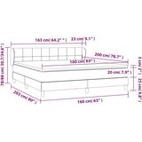 Krevet s oprugama i madracem tamnosmeđi 160x200 cm tkanina | shoptok.hr