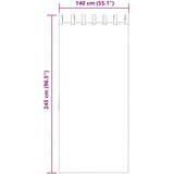 Voile zavjese s petljama 2 kom bijele 140x245 cm | Shoptok.si