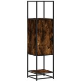 Visoka ploča dimljeni hrast 35,5x35x139cm izrađeno drvo i metal | shoptok.hr