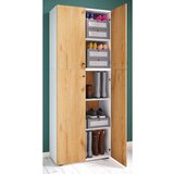 MID.YOU Omara Za Oblačila Lona Xxl, Bela, Barva Hrasta | Shoptok.si