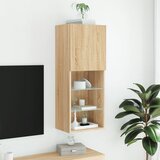 TV ormarić s LED svjetlima boja hrasta sonome 40,5x30x102 cm | shoptok.hr