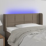 Maison Chic led posteljno vzglavje - vzglavna omarica - nočna omarica taupe 103x16x78/88 cm blago, (21706437) | Shoptok.si