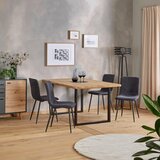 MID.YOU STOL, les, kovina, tekstil siva | Shoptok.si