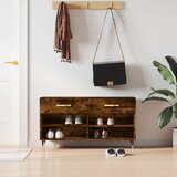 vidaXL Klop za čevlje dimljen hrast 102x35x55 cm inženirski les Cene