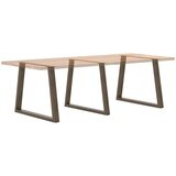  Noge blagovaonskog stola V-oblika 3 kom Prirodni čelik | shoptok.hr