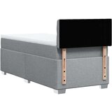 vidaXL Box spring postelja z vzmetnico svetlo siva 90x200 cm blago | Shoptok.si