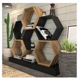 Woody Fashion polica za knjige cicek black oak | Eponuda.com