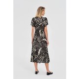 Marisse Viscose Dress With A Pattern, Black | ePonuda.com