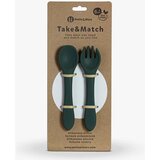 Petite & Mars take&Match Silicone Cutlery pribor Misty Green 6 m+ 2 kom Cijene