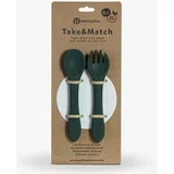 take&Match Silicone Cutlery pribor Misty Green 6 m+ 2 kom