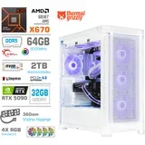 Računalnik TWR S11 R7-7800X3D/RTX5090/64GB-DDR5/2TB-4.0/1050W/Brez OS/bela RGB, (22097698)