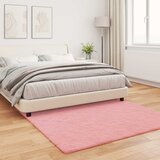  Protuklizni tepih od umjetnog zečjeg krzna OLITE Ružičasta 120 x 120 cm | Shoptok.si