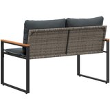  Klupa s jastukom Siva i tamno siva 115 x 65 x 72 cm Ratan | Eponuda.ba