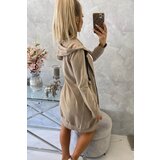 Kesi Hooded dress with a hood dark beige | Shoptok.si