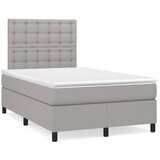 vidaXL Krevet s oprugama i madracem svjetlosivi 120x190 cm od tkanine | shoptok.hr