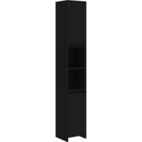 Maison Chic Kopalniška omarica - kopalniški kabinet - Kopalniški regal črna 30x30x183,5 cm iverna plošča, (21670564) Cene
