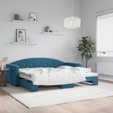 vidaXL Izvlečna dnevna postelja modra 90x200 cm žamet Cene
