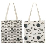 Star Wars Platnena shopping torba uzorak s ikonama, 48 x 43 x 17 cm | shoptok.hr