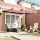  Skrovita tenda Crvena i bijela pruga 350x250 cm | shoptok.hr