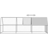 vidaXL Vanjski kavez za kokoši 2 x 6 x 2 m od pocinčanog čelika | shoptok.hr