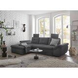 CARRYHOME KOTNA SEDEŽNA GARNITURA, mikrovelur siva | Shoptok.si