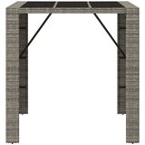  Barski stol sa staklenom pločom sivi 105x80x110 cm poliratan | shoptok.hr