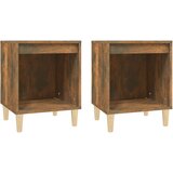  Noćni ormarići 2 kom boja dimljenog hrasta 40x35x50 cm | shoptok.hr